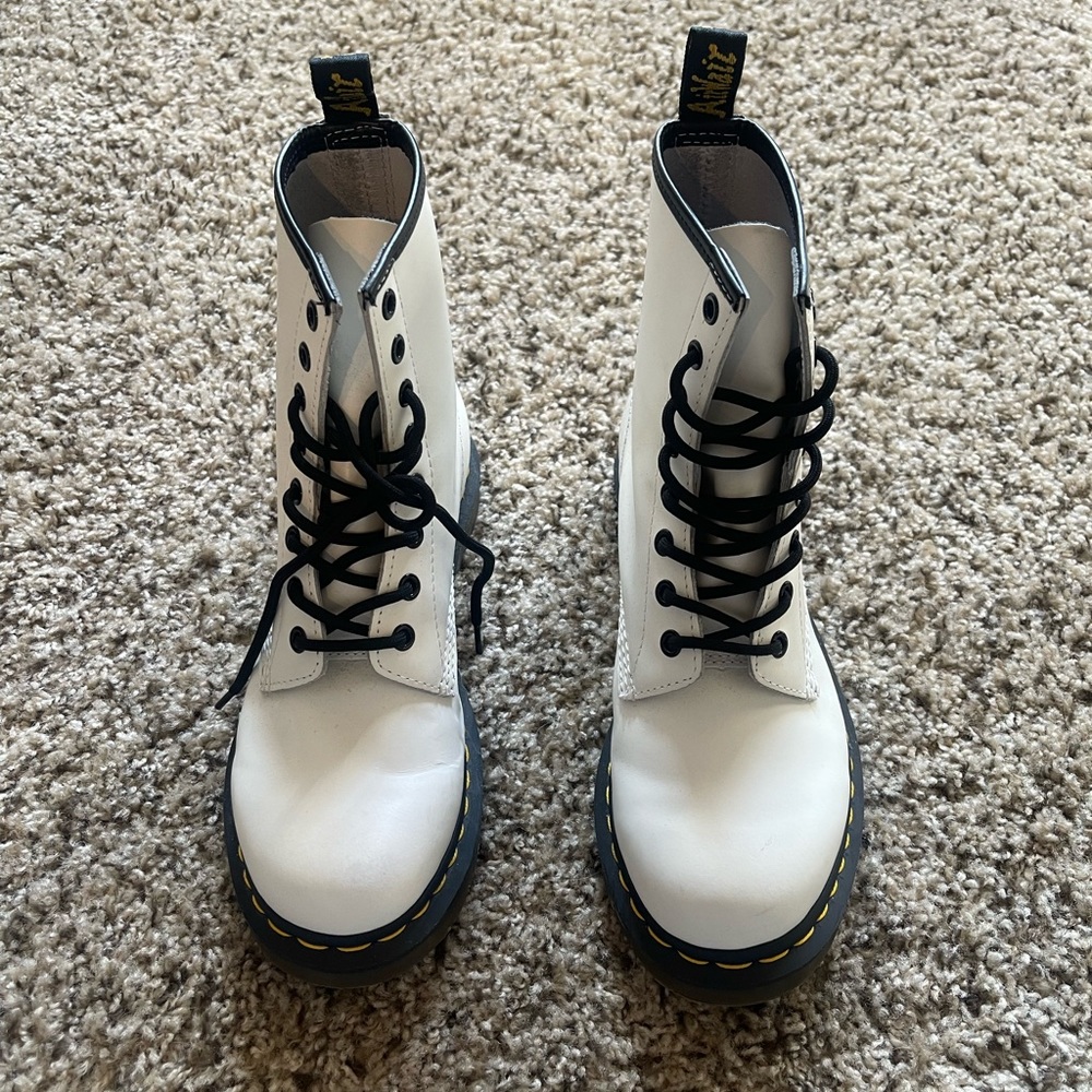 White Dr. Martens W boots